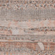 9' X 12' Terra Cotta And Gray Striped Washable Indoor Outdoor Area Rug