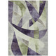 8' X 10' Purple And Olive Green Abstract Washable Indoor Outdoor Area Rug