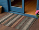 3' X 5' Rust And Taupe Striped Washable Indoor Outdoor Area Rug