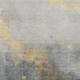 10' X 14' Gold And Charcoal Abstract Washable Indoor Outdoor Area Rug