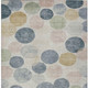 8' X 10' Beige Navy Blue And Gold Geometric Washable Indoor Outdoor Area Rug