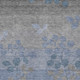 10' X 14' Denim Blue And Gray Floral Washable Indoor Outdoor Area Rug