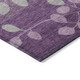 10' X 14' Purple And Gray Floral Washable Indoor Outdoor Area Rug