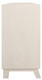 76" Ivory Distressed Solid Wood Carved Geometric Sideboard with Four Doors