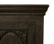 73" Black Distressed Solid Wood Carved Floral Sideboard with Four Doors