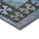 3' X 5' Teal Blue Charcoal And Copper Tribal Washable Indoor Outdoor Area Rug