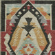 8' X 10' Red Gold And Gray Tribal Washable Indoor Outdoor Area Rug