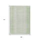 9' X 12' Sage And Ivory Geometric Washable Indoor Outdoor Area Rug