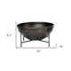 Set of Two Black Metal Decorative Bowl