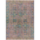 9' X 12' Orange And Teal Blue Geometric Washable Indoor Outdoor Area Rug