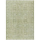 3' X 5' Sage And Ivory Geometric Washable Indoor Outdoor Area Rug