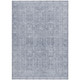 5' X 8' Sky Blue And Silver Geometric Washable Indoor Outdoor Area Rug