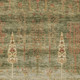 10' X 14' Artichoke Green And Rust Floral Washable Indoor Outdoor Area Rug