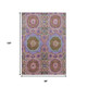 8' X 10' Pink And Teal Blue Medallion Washable Indoor Outdoor Area Rug