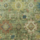 8' X 10' Artichoke Green Rust And Gold Floral Medallion Washable Indoor Outdoor Area Rug