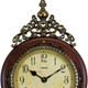 15" Brown And Gold Resin Silent Pendulum Ornate Oval Wall Clock