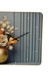24" Beige Gold And Gray Solid Wood and Acrylic Silent Analog Floral Wall Clock