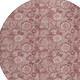 8' Blush And Pink Round Floral Washable Indoor Outdoor Area Rug