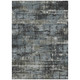5' X 8' Charcoal And Gray Geometric Washable Indoor Outdoor Area Rug