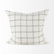 White And Black Grid Square Accent Pillow Cover