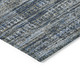 10' X 14' Denim Blue And Ivory Striped Washable Indoor Outdoor Area Rug
