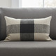 Beige And Black Plaid Pattern Lumbar Throw Pillow Cover
