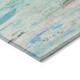10' X 14' Teal Blue And Ivory Abstract Washable Indoor Outdoor Area Rug