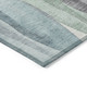 9' X 12' Teal Blue And Fern Green Abstract Washable Indoor Outdoor Area Rug