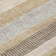 9' X 12' Beige And Ivory Striped Washable Indoor Outdoor Area Rug
