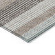 9' X 12' Taupe And Ivory Striped Washable Indoor Outdoor Area Rug