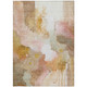 10' X 14' Mauve Copper And Ivory Abstract Washable Indoor Outdoor Area Rug