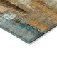 10' X 14' Beige And Teal Blue Abstract Washable Indoor Outdoor Area Rug