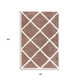 4' X 6' Beige Geometric Area Rug