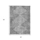 5' X 8' Gray And Silver Geometric Washable Indoor Outdoor Area Rug
