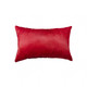 12" X 20" Wine Cowhide Lumbar Throw Pillow