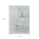 8' X 10' Sky Blue And Gray Abstract Washable Indoor Outdoor Area Rug