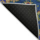 3' X 5' Blue And Gold Floral Washable Indoor Outdoor Area Rug