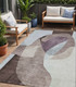 5' X 8' Brown And Taupe Abstract Washable Indoor Outdoor Area Rug