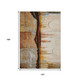 10' X 14' Rust And Charcoal Abstract Washable Indoor Outdoor Area Rug