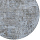 8' Blue And Taupe Round Abstract Washable Indoor Outdoor Area Rug
