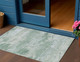 3' X 5' Mint Green And Pale Aqua Abstract Washable Indoor Outdoor Area Rug