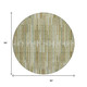 8' Khaki And Olive Green Round Striped Washable Indoor Outdoor Area Rug