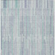 9' X 12' Mint Green And Ivory Striped Washable Indoor Outdoor Area Rug