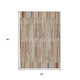 5' X 8' Rust And Ivory Striped Washable Indoor Outdoor Area Rug