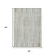 9' X 12' Sage And Ivory Striped Washable Indoor Outdoor Area Rug