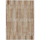 5' X 8' Terra Cotta And Beige Striped Washable Indoor Outdoor Area Rug