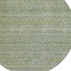 8' Sage And Ivory Round Striped Washable Indoor Outdoor Area Rug
