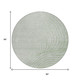 8' Artichoke Green And Silver Round Abstract Washable Indoor Outdoor Area Rug