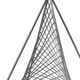 Contemporary Gray Metal Triangular Decor Piece