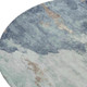 8' Pale Aqua And Taupe Round Abstract Washable Indoor Outdoor Area Rug